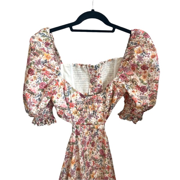 NWT For Love and Lemons Arya Mini Floral Woodland Fairycore Dress Size Medium - Picture 6 of 11